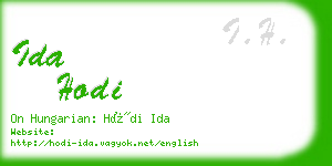 ida hodi business card